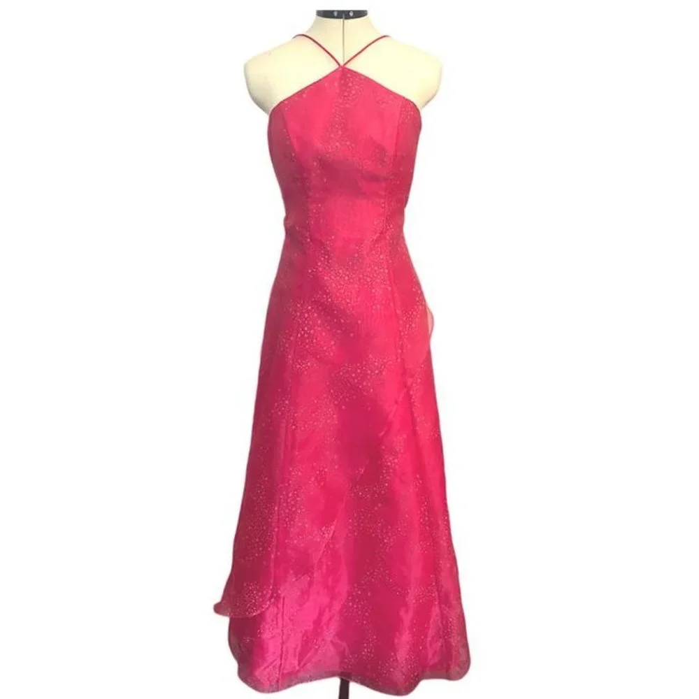 Y2K Pink Formal Dress sz 5 - Picture 1 of 3